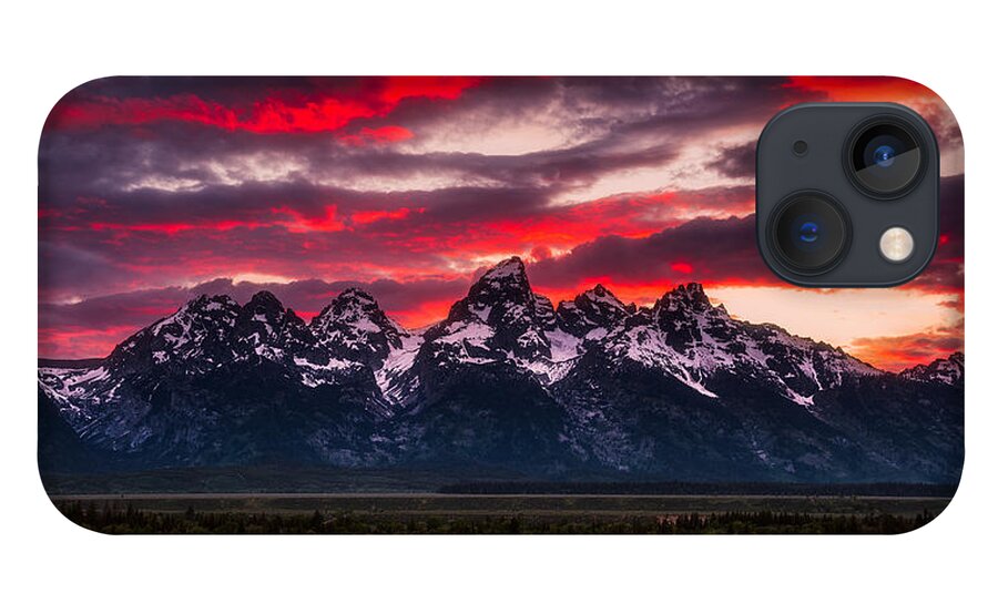 Grand Teton iPhone 13 Case featuring the photograph Teton Sunset by Darren White