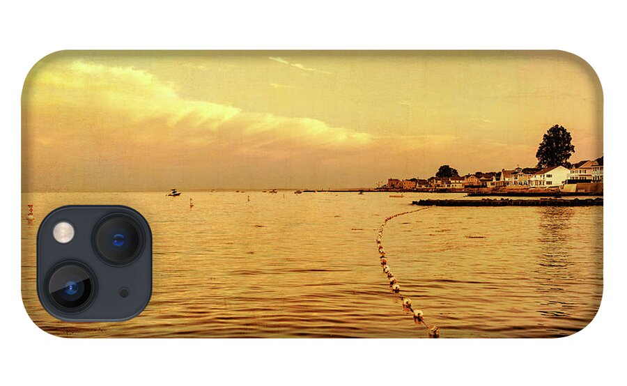 Nautical iPhone 13 Case featuring the photograph Textured Vintage Beach Sepia Tone by Marianne Campolongo