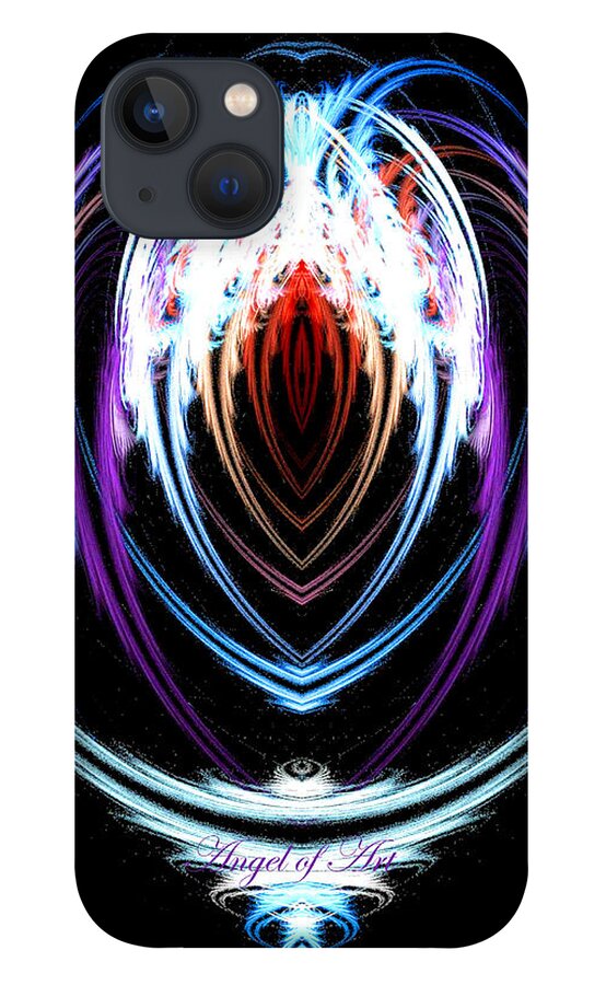 Art iPhone 13 Case featuring the digital art The Angel of Art by Diana Haronis
