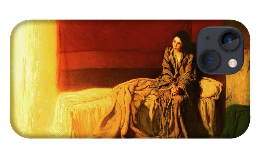 Henry Ossawa Tanner iPhone 13 Case featuring the painting The Annunciation by Henry Ossawa Tanner