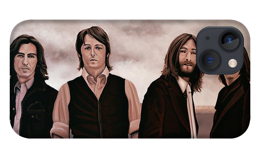 The Beatles iPhone 13 Case featuring the painting The Beatles 3 by Paul Meijering