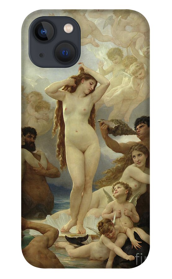 The iPhone 13 Case featuring the painting The Birth of Venus by William-Adolphe Bouguereau