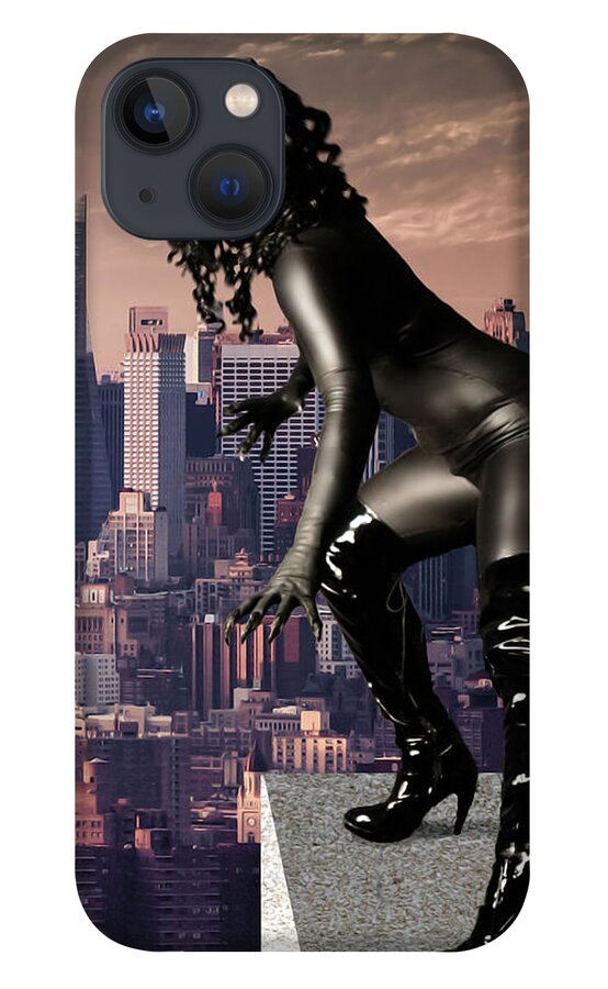 Cat Woman iPhone 13 Case featuring the photograph The Black Cat by Jon Volden