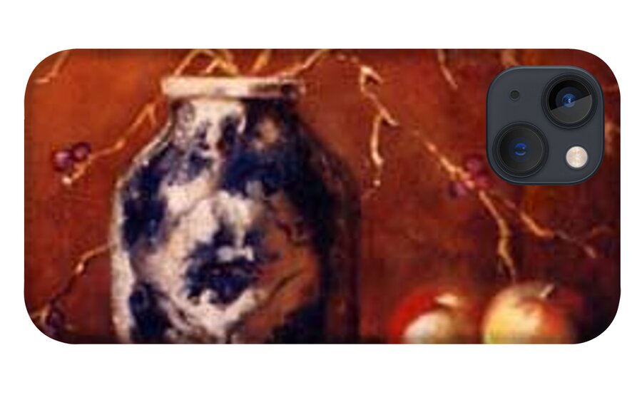  iPhone 13 Case featuring the painting The Blue and White Vase by Jordana Sands