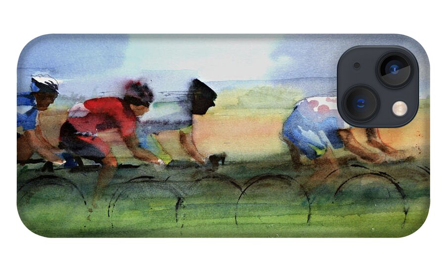 Le Tour De France iPhone 13 Case featuring the painting The Breakaway by Shirley Peters