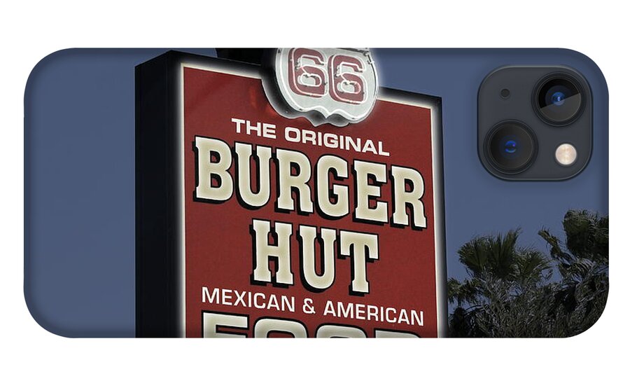 Old West iPhone 13 Case featuring the photograph The Burger Hut at Night by Colleen Cornelius