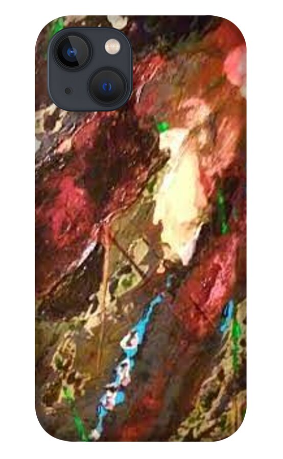 Abstract Art iPhone 13 Case featuring the painting The cane by Ray Khalife