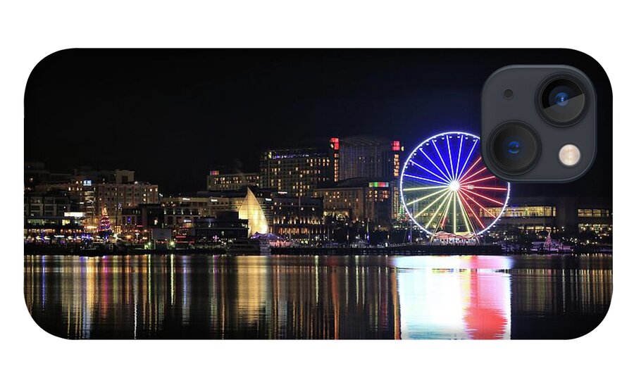 Photosbymch iPhone 13 Case featuring the photograph The Capital Wheel over the Potomac by M C Hood