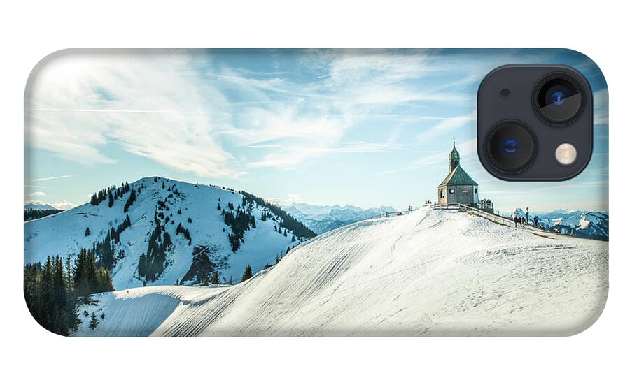Wallberg iPhone 13 Case featuring the photograph The chapel in the alps by Hannes Cmarits