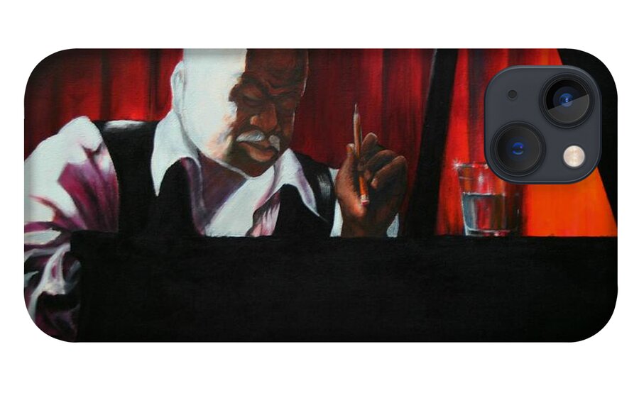 Jazz Musician iPhone 13 Case featuring the painting The Composer by Arthur Covington