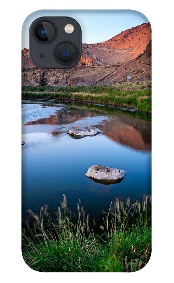 Smith Rock State Park iPhone 13 Case featuring the photograph The Crooked River Runs Through Smith Rock State Park by Bryan Mullennix