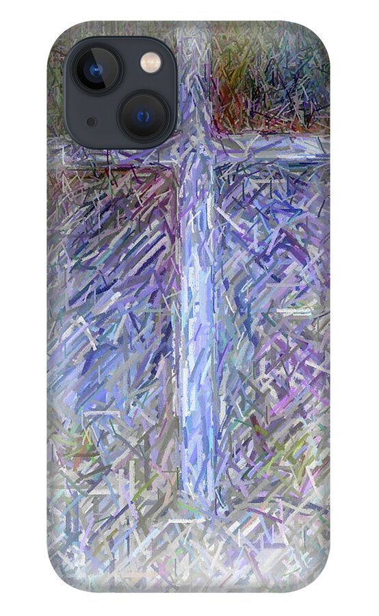 The Cross iPhone 13 Case featuring the digital art The Cross by Karen Francis