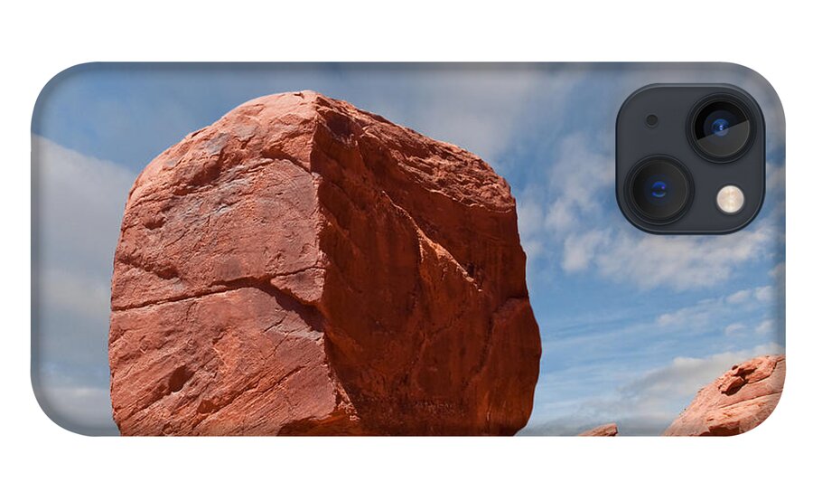 Arid Climate iPhone 13 Case featuring the photograph The Cube at Monument Valley by Jeff Goulden