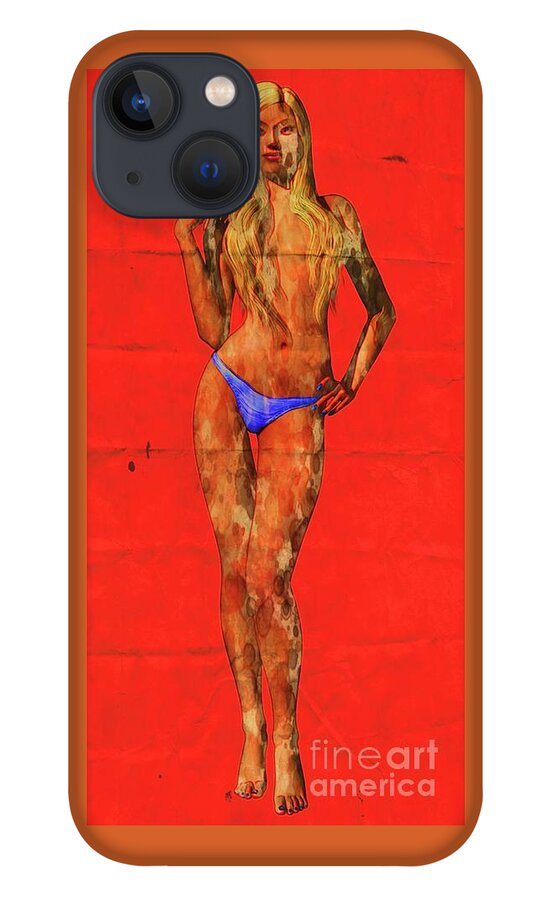 Sexy iPhone 13 Case featuring the painting The Death of Barbie by Mary Bassett - Pop Art by Esoterica Art Agency