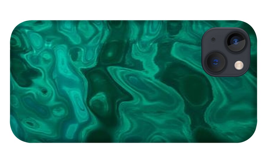 Emerald iPhone 13 Case featuring the digital art The Emerald Wave by Steven Robiner