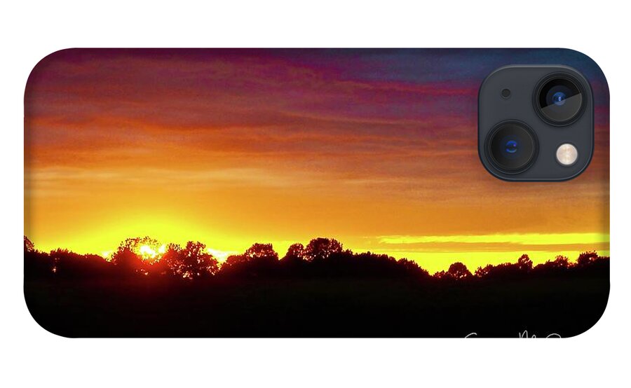 Sunset iPhone 13 Case featuring the photograph The Fire in the Sky at Sunset by Shawn M Greener