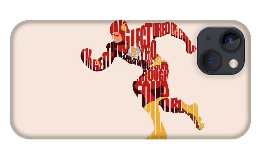Flash iPhone 13 Case featuring the digital art The Flash by Inspirowl Design
