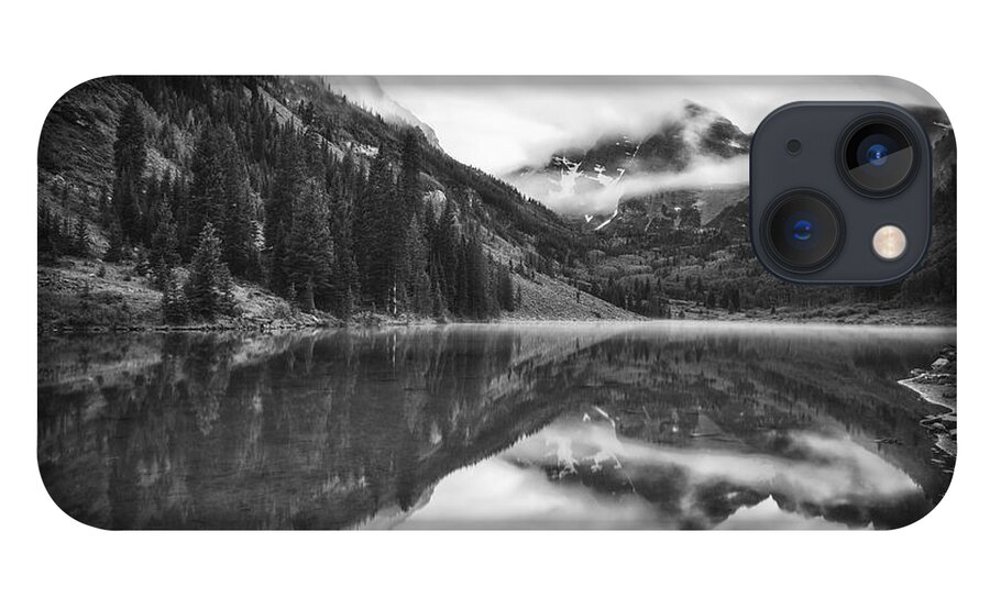 Maroon Bells iPhone 13 Case featuring the photograph The Foggy Bells by Photography By Sai