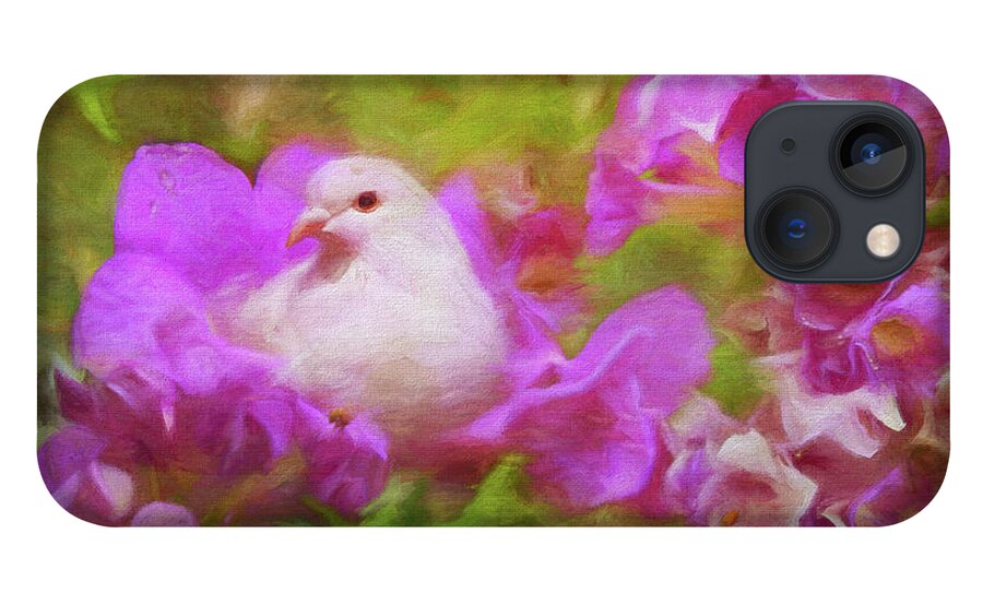 White Dove iPhone 13 Case featuring the photograph The Garden of White Dove by Olga Hamilton