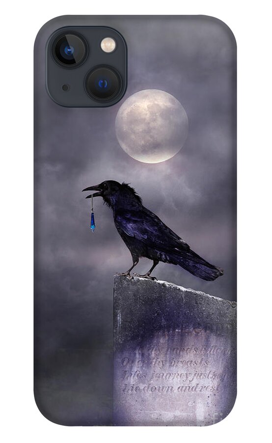Crow iPhone 13 Case featuring the digital art The Gift by Jim Hatch