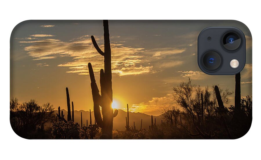 Landscape iPhone 13 Case featuring the photograph The Golden Hour by Teresa Wilson