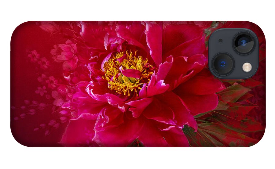 Red Peony iPhone 13 Case featuring the photograph The Heart of Love by Marina Kojukhova