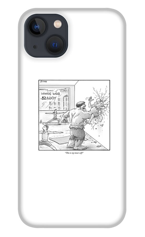 The Hulk Crushes A Man Against A Wall In A Yoga iPhone 13 Case