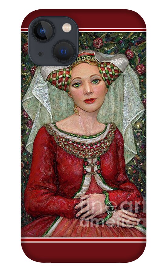 Occupy China iPhone 13 Case featuring the painting The Lady Mae  Bas Relief Miniature by Jane Bucci