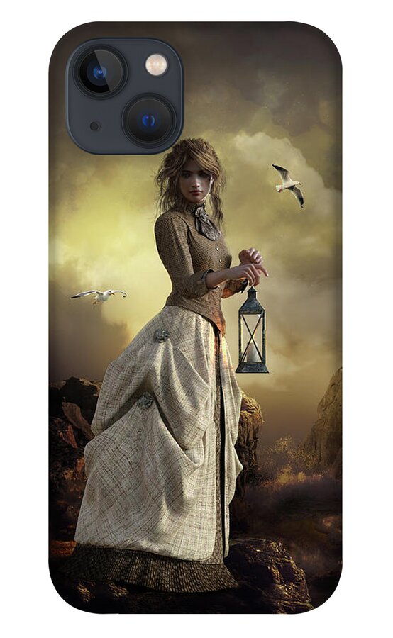 Lighthouse Keepers Daughter iPhone 13 Case featuring the digital art The Lighthouse Keeper's Daughter by Shanina Conway