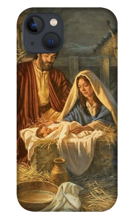 Nativity iPhone 13 Case featuring the painting The Nativity by Artist Unknown
