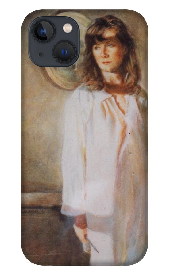 Portrait iPhone 13 Case featuring the painting The Old Watercolour by David Ladmore