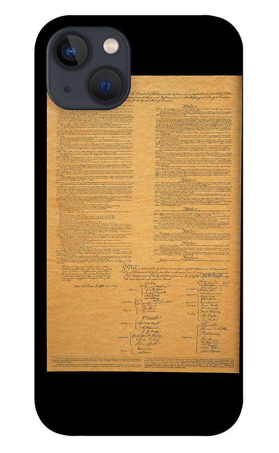 Photography iPhone 13 Case featuring the photograph The Original United States Constitution by Panoramic Images