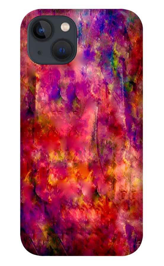 A-painting-abstract iPhone 13 Case featuring the painting The Palace Flower Garden by Catalina Walker