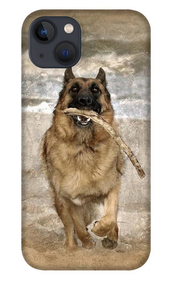 German Shepherd Dogs iPhone 13 Case featuring the photograph The Retrieve by Angie Tirado