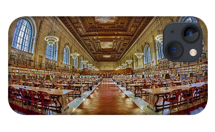 New York Public Library iPhone 13 Case featuring the photograph The Rose Main Reading Room NYPL by Susan Candelario