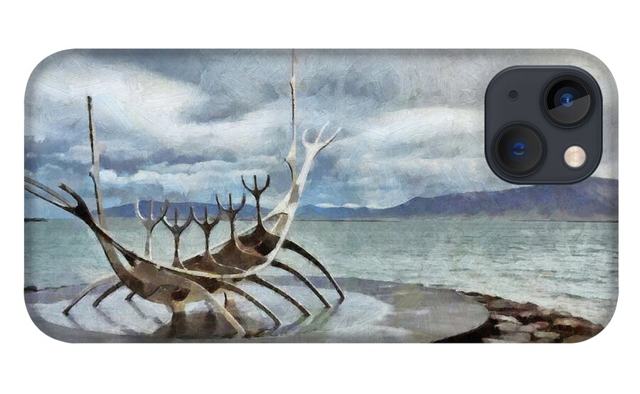 Solfar iPhone 13 Case featuring the digital art The Sun Voyager by Digital Photographic Arts