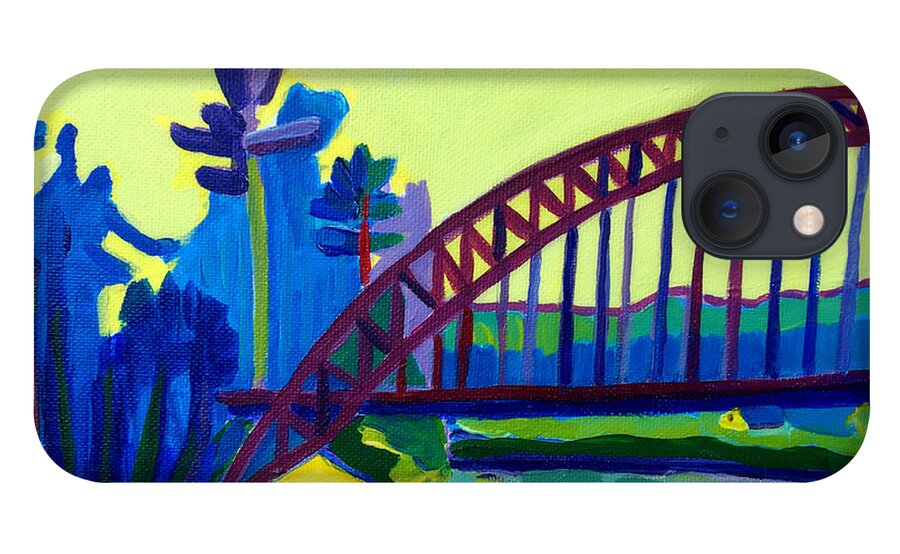 Water iPhone 13 Case featuring the painting The Tyngsborough Bridge by Debra Bretton Robinson
