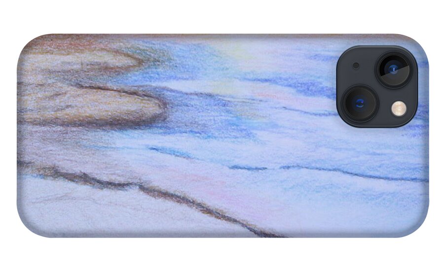 Landscape iPhone 13 Case featuring the drawing Tide is Out by Suzanne Udell Levinger