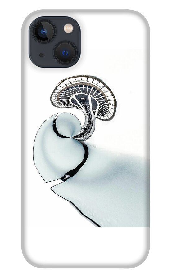 Space Needle iPhone 13 Case featuring the photograph TinyPlanet Space Needle by Wade Brooks
