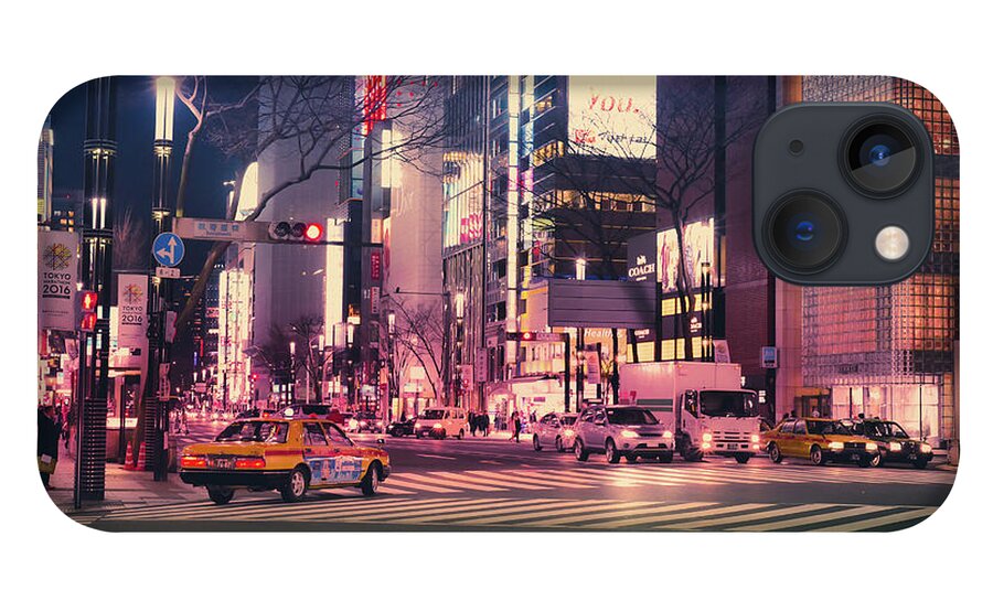 Tokyo iPhone 13 Case featuring the photograph Tokyo Street at Night, Japan 2 by Perry Rodriguez