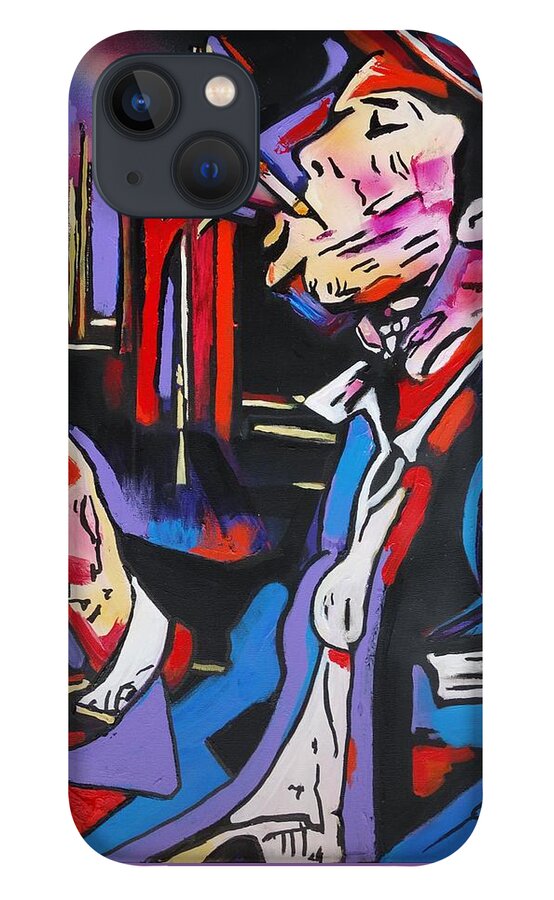 Tom Waits iPhone 13 Case featuring the painting Tom Traubert's Blues by Eric Dee
