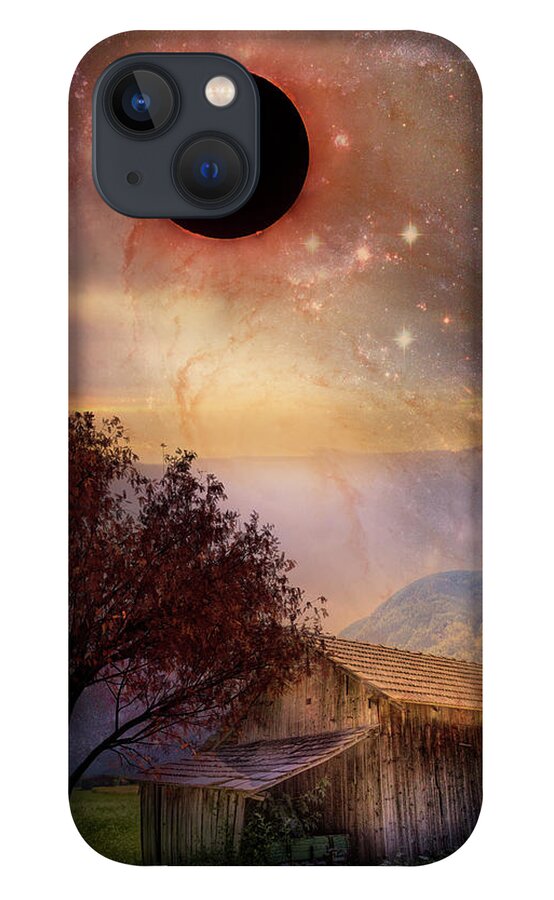 Appalachia iPhone 13 Case featuring the photograph Total Eclipse of the Sun Barn Art by Debra and Dave Vanderlaan