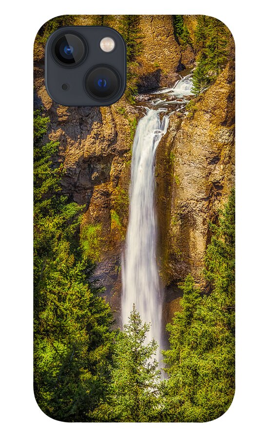 Flowing iPhone 13 Case featuring the photograph Tower Falls by Rikk Flohr