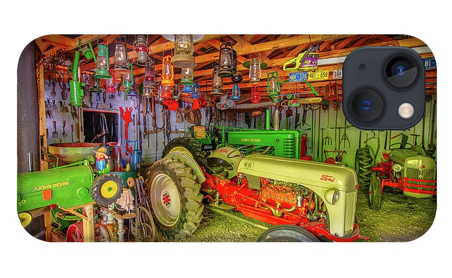 Tractor Garage iPhone 13 Case featuring the photograph Tractor Garage by Paul Freidlund