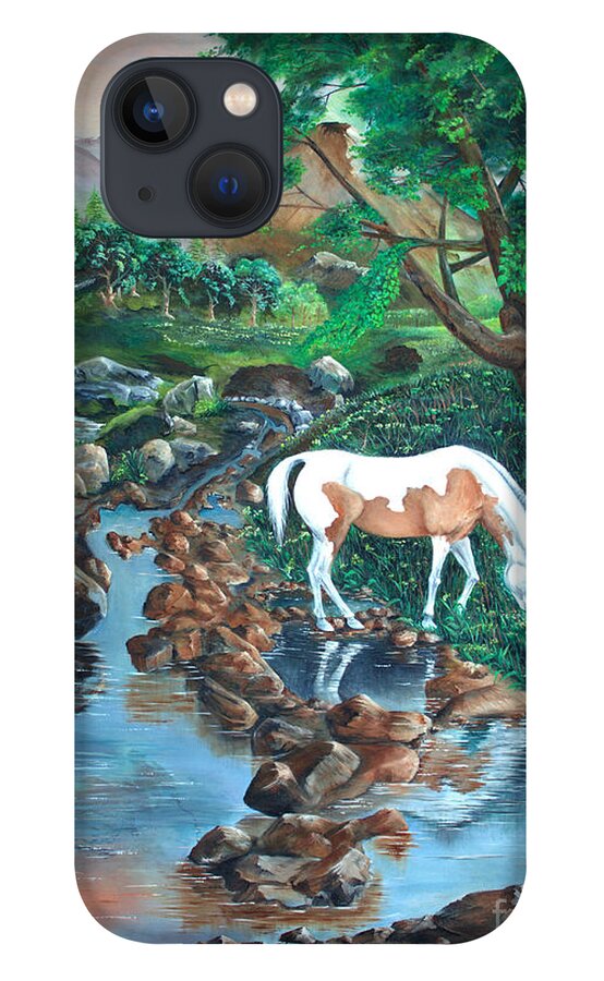 Tranquility iPhone 13 Case featuring the painting Tranquility by Farzali Babekhan