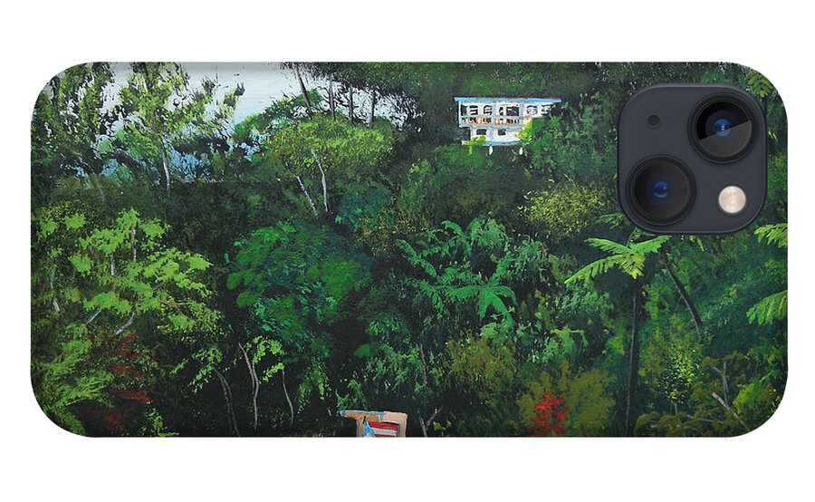 Adjuntas iPhone 13 Case featuring the painting Traveling In Adjuntas Mountains by Luis F Rodriguez