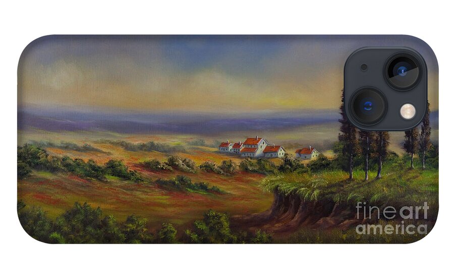 Tuscany Painting iPhone 13 Case featuring the painting Tuscany at Dusk by Charlotte Blanchard