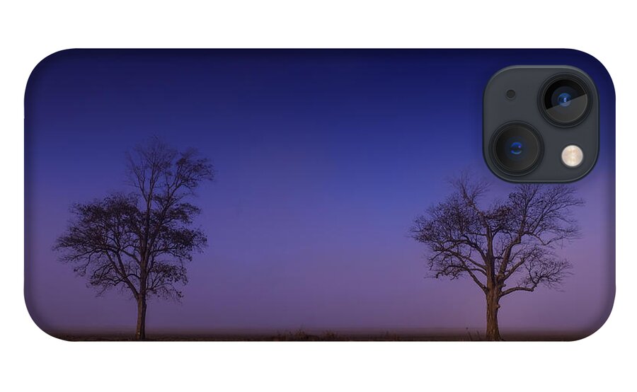 Tree iPhone 13 Case featuring the photograph Twin trees in the Mississippi Delta by T Lowry Wilson