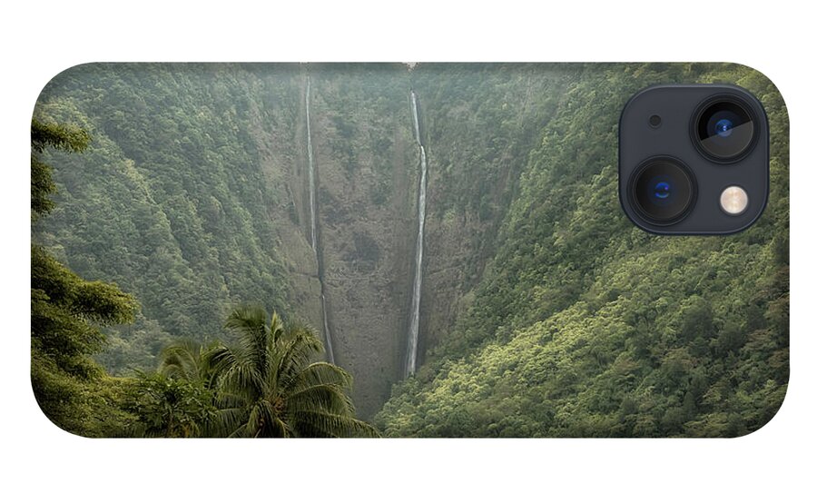 Waterfalls iPhone 13 Case featuring the photograph Twin Waterfalls by Susan Rissi Tregoning