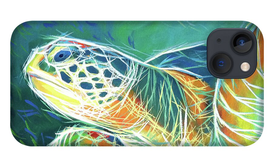 Ocean iPhone 13 Case featuring the painting Under the Sea by Angela Treat Lyon